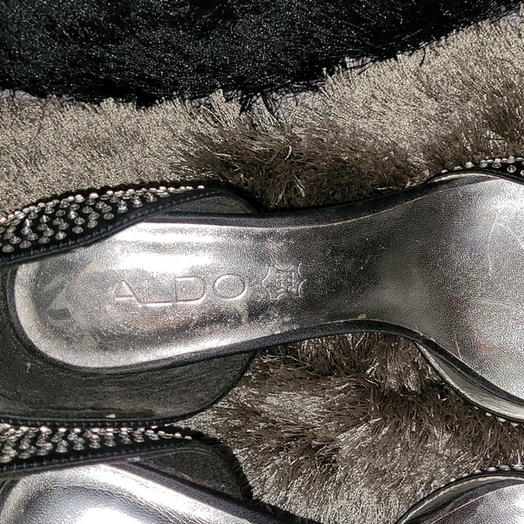 💕Aldo Black and Bling Open Toe Sandals - Size 10💕 - Picture 5 of 10